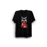 The Fame Maayhemmm Red Goat Rock Metal Müzik Grubu Siyah Kadın T-shirt