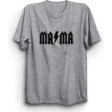 The Fame Mama, Cool Mother, Anne, Like Acdc Logo Style Pamuk Tişört - Gri