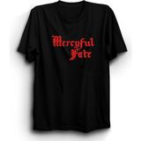 The Fame Mercyful Fate, Logo Rock Metal Grup Tişörtü - 2XL - Siyah