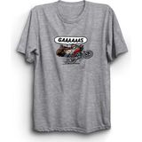 The Fame Motosiklet Motobike Motorcycle Gaz Gas Chopper Gri Kadın T-shirt