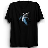 The Fame Muz ve Balina, Banana And Whale Tişört - 4XL - Siyah