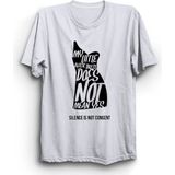The Fame My Little Black Dress Does Not Mean Yes, Elbisem Evet Anlamına Gelmiyor Tişört - 3XL - Beyaz
