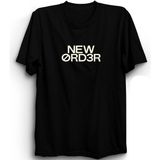 The Fame New Order, Font, Rock Metal Müzik Grubu, Unisex, Beyaz %100 Pamuk Tişört - Siyah - 8 - 9 Yaş