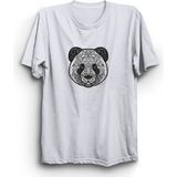 The Fame Panda Mandala Bear Beyaz Kadın T-shirt