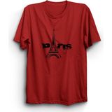 The Fame Paris Eyfel Kulesi Fransa France Eiffel Tower Kırmızı Kadın T-shirt