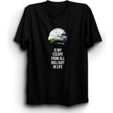The Fame Pink Floyd Is My Escape From All Bullshit In Life, Rock Metal Tişört - XL - Siyah