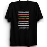 The Fame Radiohead, In Rainbows, Line, Rock Metal Müzik Grubu Tişörtü - 5XL - Siyah