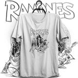 The Fame Ramones, Black White, Rock Metal Grup Tişörtü - 5XL - Beyaz