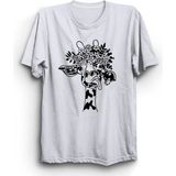 The Fame Şaşkın Zürafa Confused Giraffe Beyaz Kadın T-shirt