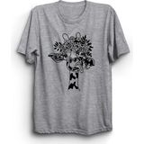 The Fame Şaşkın Zürafa Confused Giraffe Gri Kadın T-shirt