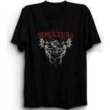 The Fame Sepultura, Two Dead Angel, Rock Metal Müzik Baskılı %100 Pamuk Tişört - Siyah - 12 - 13 Yaş
