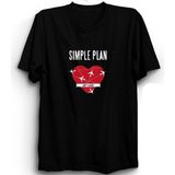 The Fame Simple Plan, Jet Lag, Rock Metal Grup Tişörtü - Siyah - 5XL