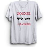 The Fame Siouxsie And The Banshees, Black Eyes, Rock Metal Müzik Grubu %100 Pamuk Tişört - 5XL - Beyaz