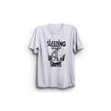 The Fame Sleeping With Anchor Rock Metal Müzik Grubu Beyaz Unisex T-shirt