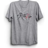 The Fame Stray Classic Logo K-Pop Kids Gri Kadın T-shirt