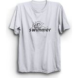 The Fame Swimmer Yüzücü Yüzme Dalga Deniz Swimming Swim Beyaz Kadın T-shirt