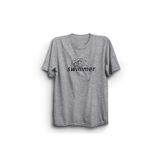 The Fame Swimmer Yüzücü Yüzme Dalga Deniz Swimming Swim Gri Kadın T-shirt