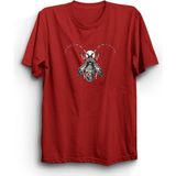 The Fame Tasarım Böcek Makine Mühendisi Machine Bug Engineer Kırmızı Kadın T-shirt