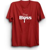 The Fame The Boss Patron Kravat Kırmızı Kadın T-shirt