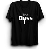 The Fame The Boss Patron Kravat Siyah Kadın T-shirt