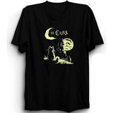 The Fame The Cure, Cat And Night, Rock Metal Müzik Grubu Unisex %100 Pamuk Tişört - 10 - 11 Yaş - Siyah