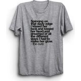 The Fame The Cure, Just Like Heaven, Rock Metal Müzik Unisex %100 Pamuk Tişört - 12 - 13 Yaş - Gri