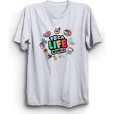 The Fame Toca Boca Karakterli Circle Game Oyun Beyaz Kadın T-shirt