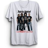 The Fame Tokio Hotel, The Roxy Theatre, %100 Pamuk, Unisex Rock Metal Müzik Grubu Tişörtü - Beyaz - 5XL