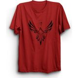 The Fame Tukan Kuşu 777 Sayı Sekanslı Toucan Bird Kırmızı Kadın T-shirt