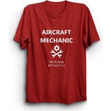 The Fame Uçak Teknisyeni Aircraft Mechanic Mühendis Kırmızı Kadın T-shirt