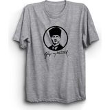 The Fame Ulu Önder Gazi Mustafa Kemal Atatürk, Kaftanlı Tişört - 4XL - Gri