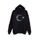 The Fame Unisex Siyah Türkiye Cumhuriyeti Atatürk Ay Yıldız Kapüşonlu Sweatshirt Hoodie Siyah 4XL