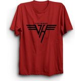 The Fame Van Halen, Classic Logo Rock Metal Grup Tişörtü - 5XL - Kırmızı