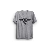 The Fame VH Classic Logo Rock Metal Grup Van Hln%100 Pamuk Tişört Gri 3XL