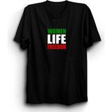 The Fame Women Life Freedom, Kadınlara Yaşam Özgürlüğü, Slogan Tişört - XS - Siyah