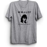 The Fame WWJD What Would Joan Jett Do Rock Metal Müzik Grubu Gri Kadın T-shirt