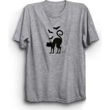 The Fame Yarasalar ve Kedi Cat And Bats Animal Gri Kadın T-shirt