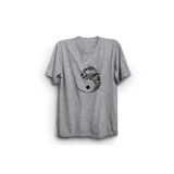 The Fame Ying-Yang Zen From Trees Ağaç ve Denge Gri Kadın T-shirt