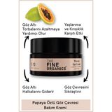 The Fine Organics Papaya Özlü Kırışıklık ve Torbalanma Karşıtı Nemlendirici Göz Çevresi Kremi 20 ml