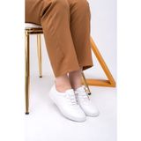THE FRİDA SHOES Hakiki Suni Deri Günlük Lastik Bağçıklı Katlanabilir Esnek Taban Kadın Ayakkabı Frd5001-f1