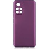 The Gencoo Xiaomi Poco M4 Pro 5g Kılıf Tgco Premier Silikon Kapak-Mürdüm