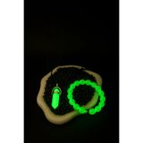 THE Gifts Karanlıkta Parlayan Kedigözü Neon Kolye ( BİLEKLİK HEDİYELİ)