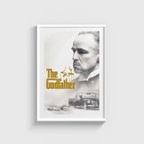 The Godfather (1972) Film Posteri Tablo Çerçeveli Poster Duvar Dekorasyonu - 21 x 30 - Beyaz Çerçeveli
