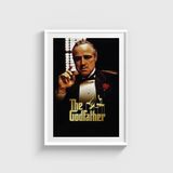 The Godfather (1972) Film Posteri Tablo Çerçeveli Poster Duvar Dekorasyonu - 30 x 40 - Beyaz Çerçeveli