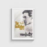 The Godfather Part II (1974) Film Posteri Tablo Çerçeveli Poster Duvar Dekorasyonu - 21 x 30 - Beyaz Çerçeveli