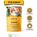 The Good Wild Arı Ekmeği & Polenli Granola | Glutensiz Yulaf Ezmesi | İlave Şekersiz | Yüksek Lif | 3 x 300 Gr - 900 gr