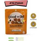 The Good Wild Baharatlı Kraker | Glutensiz Atıştırmalık | Filizlendirilmiş Çiğ Karabuğday Unu | Nohut Unu | 4X55 G - 55 gr