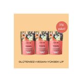 THE GOOD WİLD Çilekli Çikolatalı Granola | Glutensiz Vegan Atıştırmalık | Kurutulmuş Çilek | Yüksek Lif | 3x300 Gr