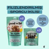 The Good Wild Filizlendirilmiş Sporcu İkilisi | Yer Fıstıklı Protein Kurabiye ve Granola | Glutensiz Ürünler - 1 Adet