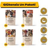 The Good Wild Glutensiz Un Paketi | Vegan | Yüksek Lif | Glutensiz Ürün | Çiğ Karabuğday Unu | Nohut Unu |8x300 Gr - 2,4 kg